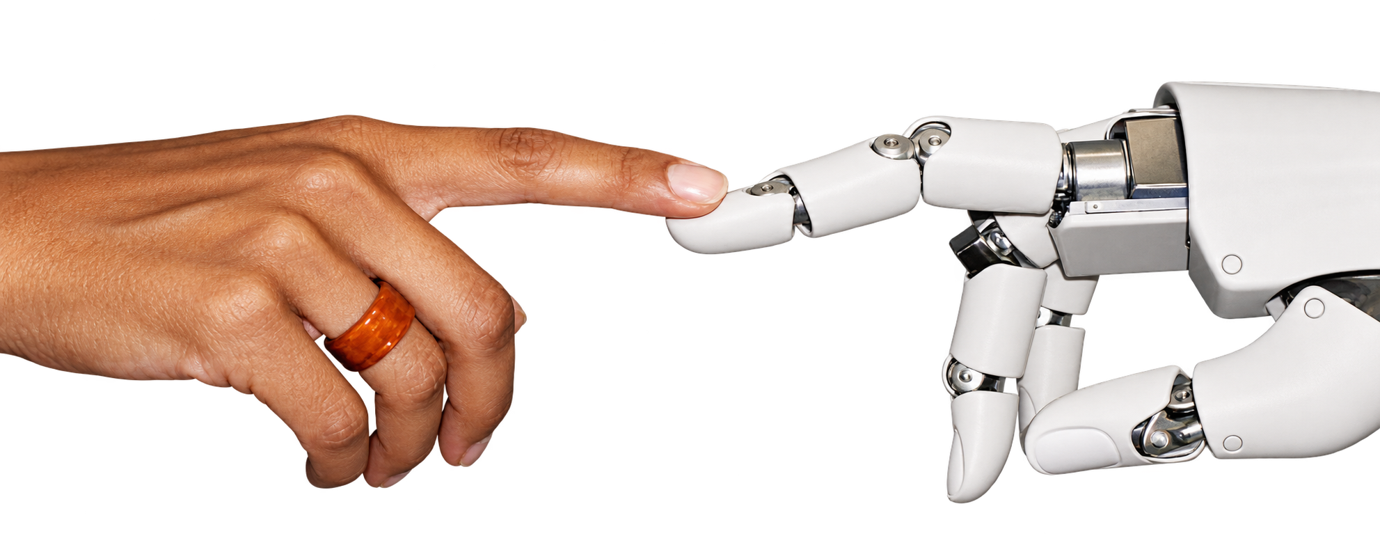 Human and robot hands